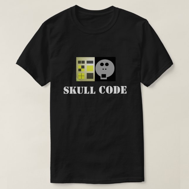 T-shirt Code Crâne V2 : Tee-shirt Skullnskin Graphics par  (Design devant)