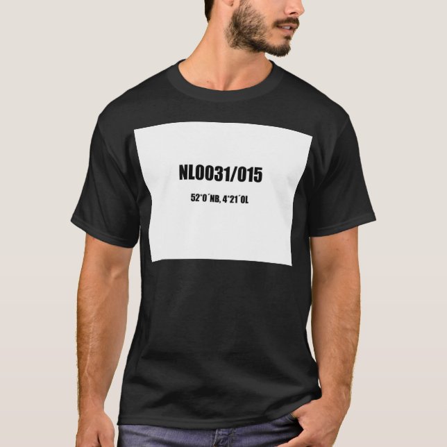 T-shirt Code de Delft dans le noir (Devant)