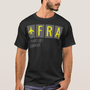 T-shirt Code de l'aéroport FRA Frankfurt Allemagne