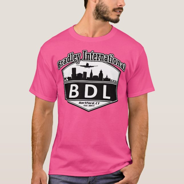 T-shirt Code de l'aéroport international Bradley (Devant)