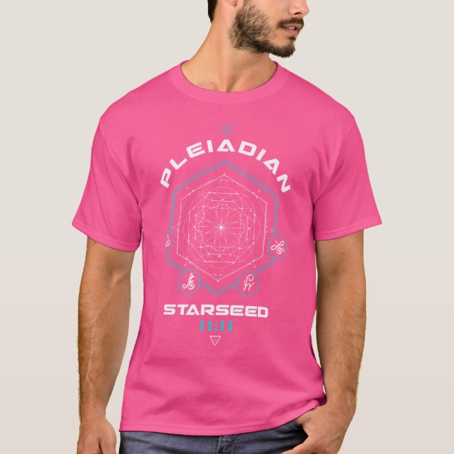 T-shirt Code de Lumière Géométrie Sacrée des Semences Stel (Devant)