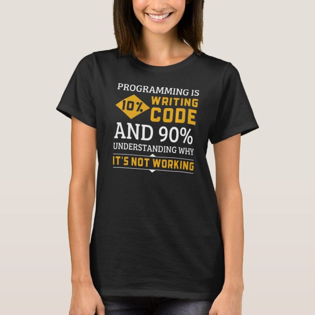 T-shirt Code de programmation Comprendre pourquoi cela ne  (Devant)