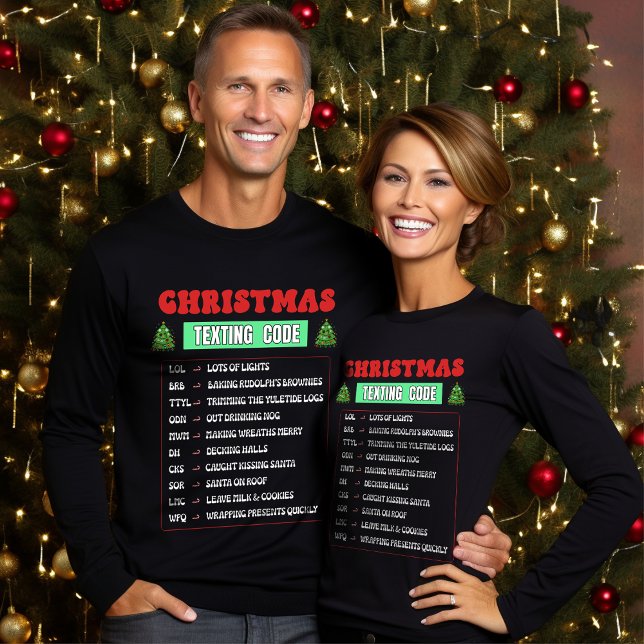 T-shirt Code de SMS de Noël (Créateur téléchargé)