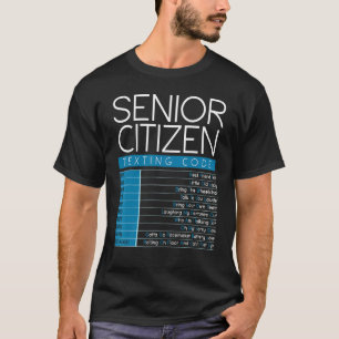 T-shirt Code de SMS pour les seniors Cool grand-père grand