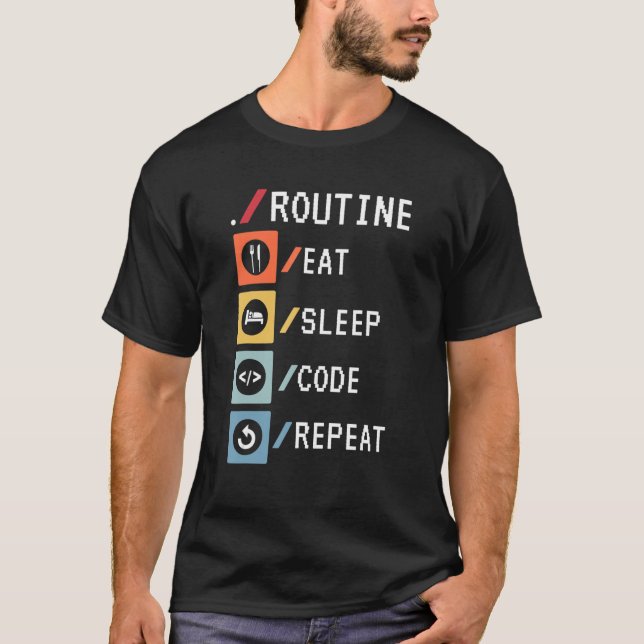T-shirt Code de sommeil de consommation courante Reproduir (Devant)