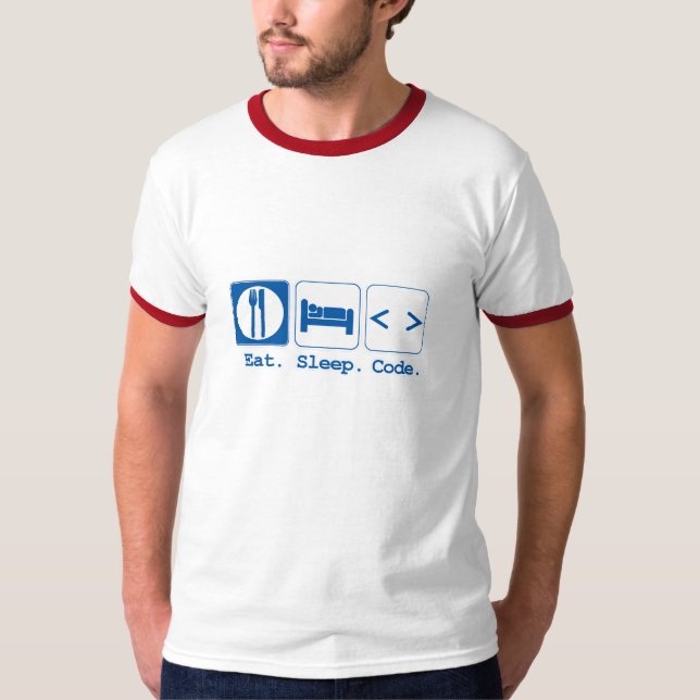 T-shirt code de sommeil de l'utilisateur (html) (Devant)