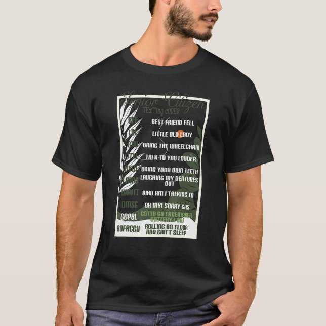T-shirt Code de textos pour les personnes âgées Grand-père (Devant)