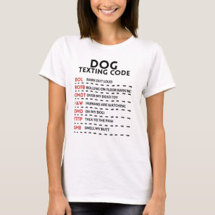 T-shirt Code de texture de chien