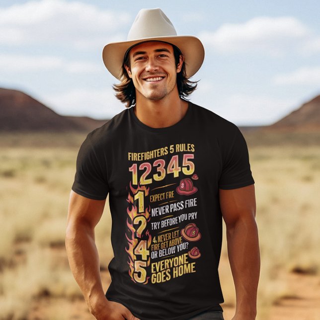 T-shirt Code des pompiers : Règles de bravoure (Créateur téléchargé)