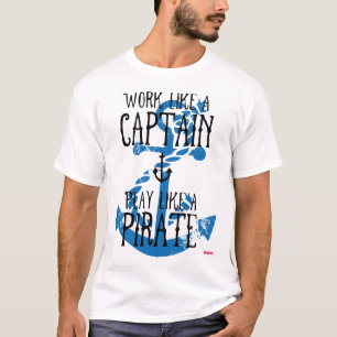 T-shirt Code du capitaine - Travaille dur, Joue à l’enfer