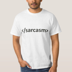 T-shirt Code en avant de sarcasme de barre oblique