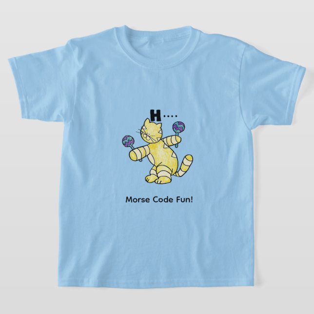 T-shirt Code Morse en dessin animé pour les enfants !  Let (Poser)