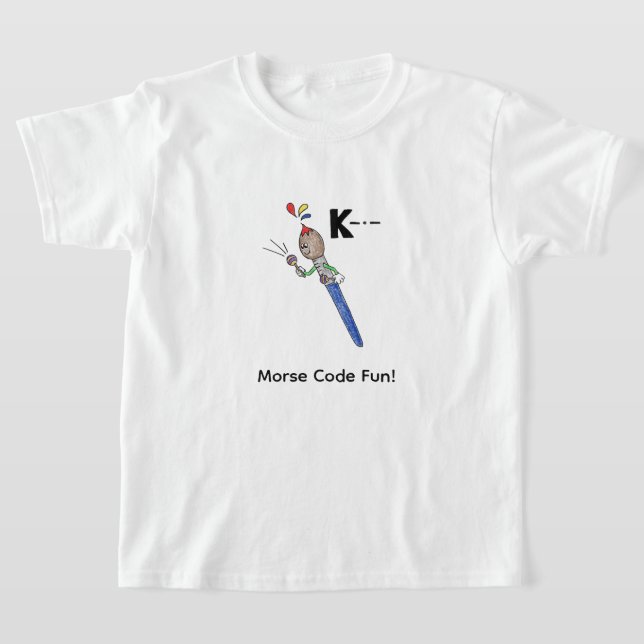 T-shirt Code Morse en dessin animé pour les enfants !  Let (Poser)