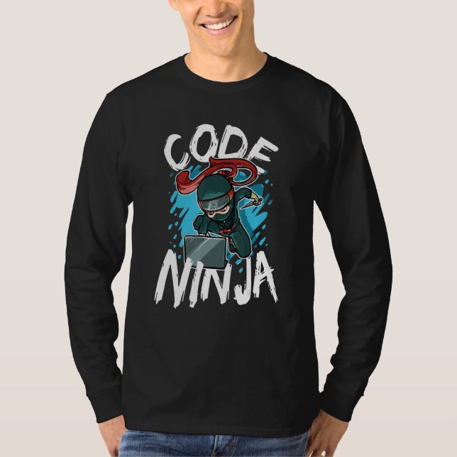 T-shirt Code Ninja Programmation Coder Logiciel Nerd (Devant)