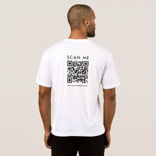 T-shirt Code QR d'affaires personnalisé Scan Me Dos Homme 