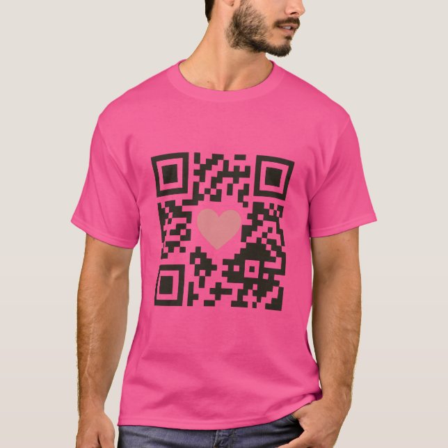 T-shirt Code QR d'amour (Devant)
