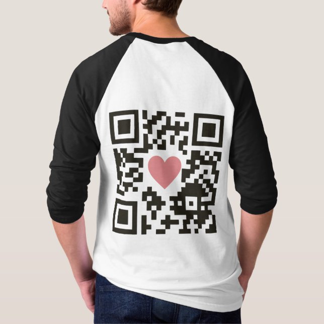 T-shirt Code QR d'amour (Dos)