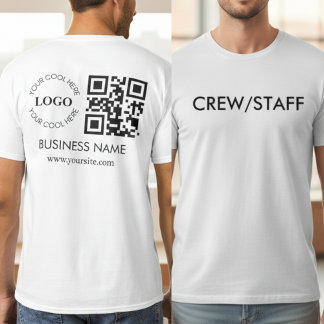 T-shirt Code QR de l'entreprise personnalisé Logo Avant Ar