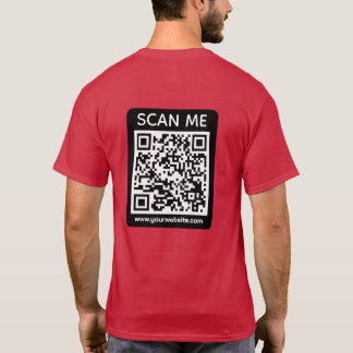 T-shirt Code QR de l'entreprise personnalisé Scannez-moi