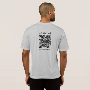 T-shirt Code QR de l'entreprise scannable Hommes Dos Impre