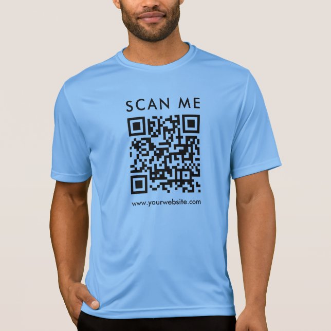 T-shirt Code QR de l'entreprise Scannez-moi Hommes Impress (Devant)