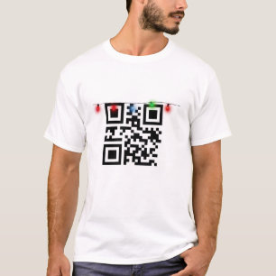 T-shirt Code QR de Noël avec lumières