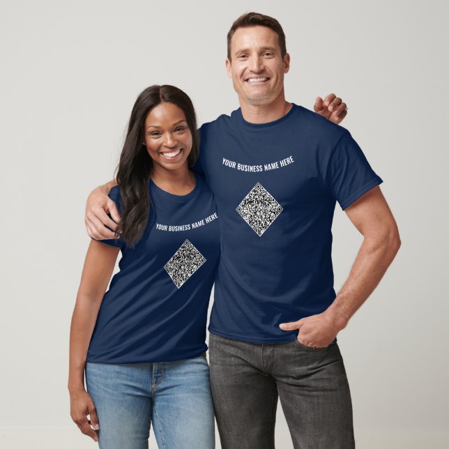 T-shirt code QR de votre entreprise avec texte per (Unisexe)