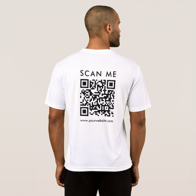 T-shirt Code QR Entreprise Scannez-Moi Homme Impression Do (Dos entier)
