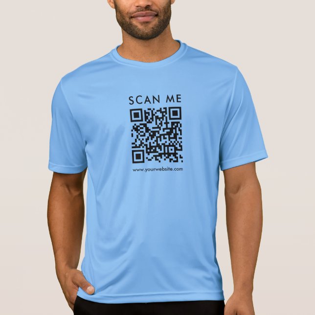 T-shirt Code QR Entreprise Scannez Moi Hommes Double Impre (Devant)