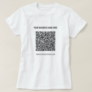 T-shirt Code QR et texte personnalisé Votre entreprise T-s