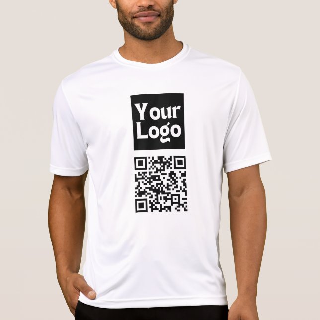 T-shirt Code QR modifiable et logo ou image de votre entre (Devant)