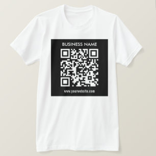 T-shirt Code QR modifiable (généré instantanément) Noir