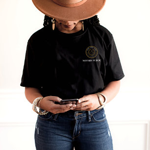 T-shirt Code QR noir personnalisé Société Notaire Promotio