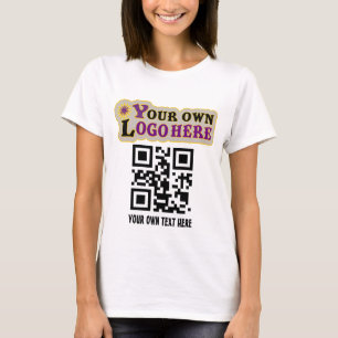 T-shirt Code QR personnalisé et/ou logo de votre entrepris