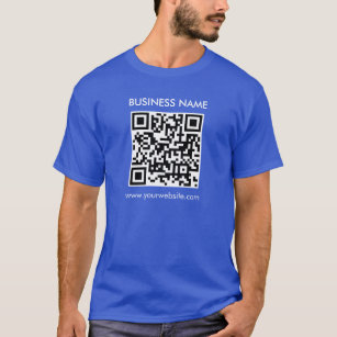 T-shirt Code QR personnalisé Modèle Mens Deep Royal Blue