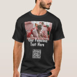 T-shirt Code Qr personnalisé, photo et texte<br><div class="desc">T-shirt personnalisé modifiable Qr Code,  photo et texte</div>