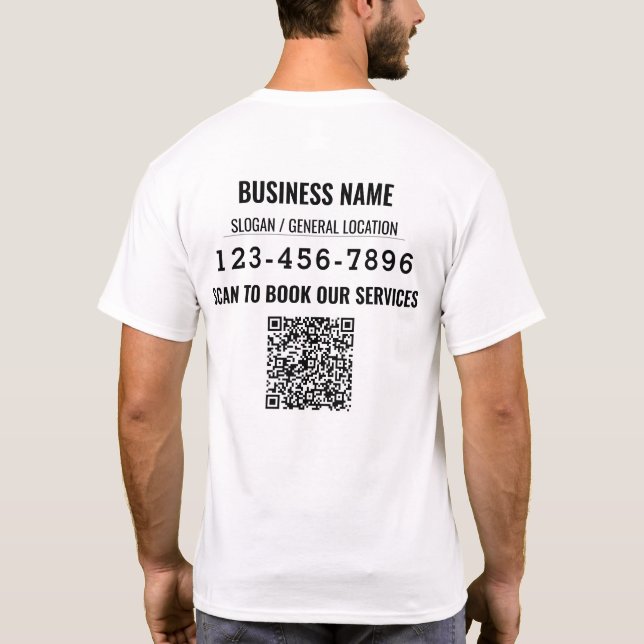 T-shirt Code QR personnalisé Social Media Business Event (Dos)