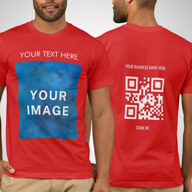 T-shirt Code QR - Promotion du texte et de l'image personn (Créateur téléchargé)