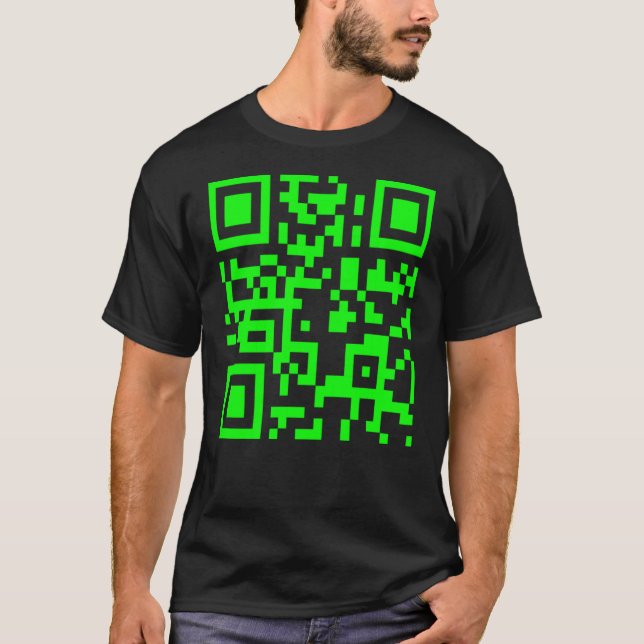 T-shirt Code qr Rickroll (Devant)