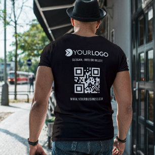 T-shirt Code QR Scan personnalisé avec logo d'entreprise p
