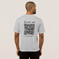 Code QR scannable entreprise homme impression dos