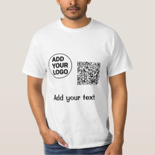T-shirt Code qr simple minimaliste ajouter logo nom du cod