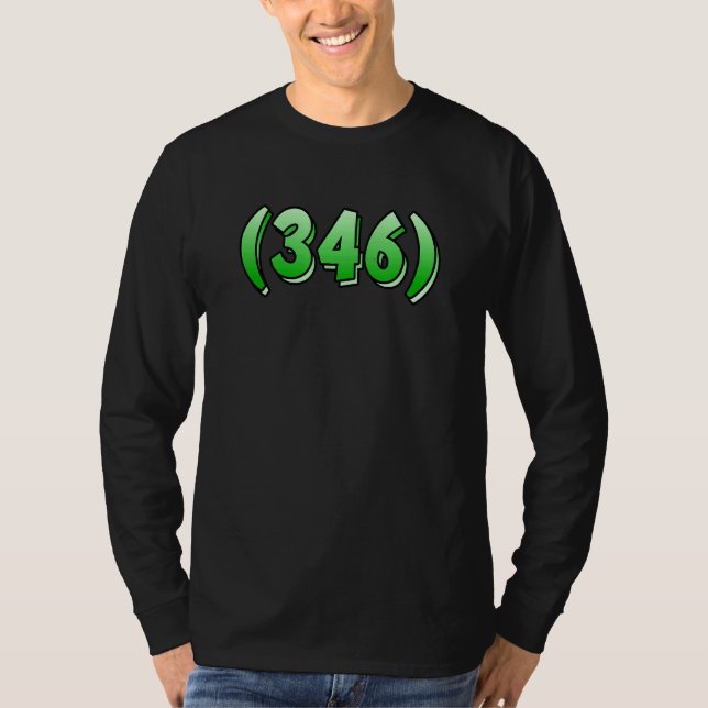 T-shirt Code régional 346 Houston Pasadena Pearland Leag (Devant)