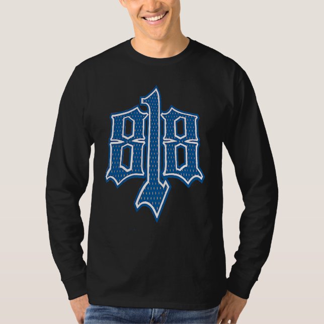 T-shirt Code régional 818 Allez Bleu Los Angeles (Devant)