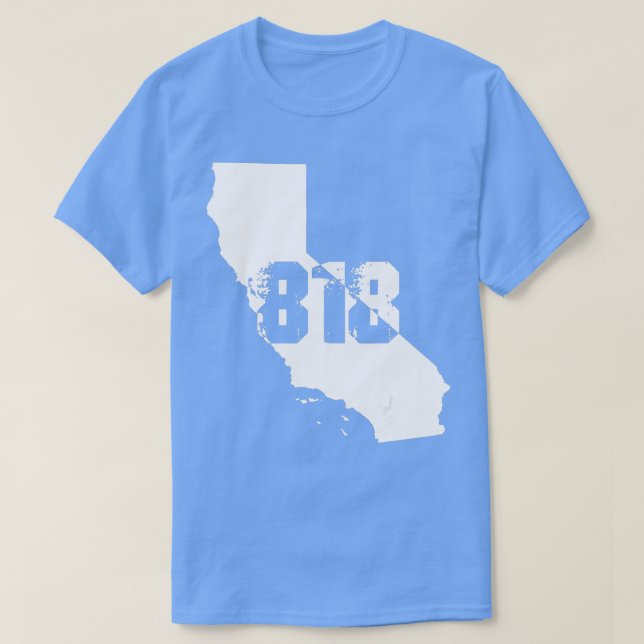 T-shirt Code régional de Los Angeles California 818 (Design devant)