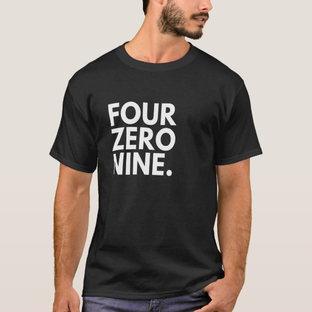 T-shirt Code régional QUATRE ZERO NEUF 409 Beaumont TX Tex (Devant)