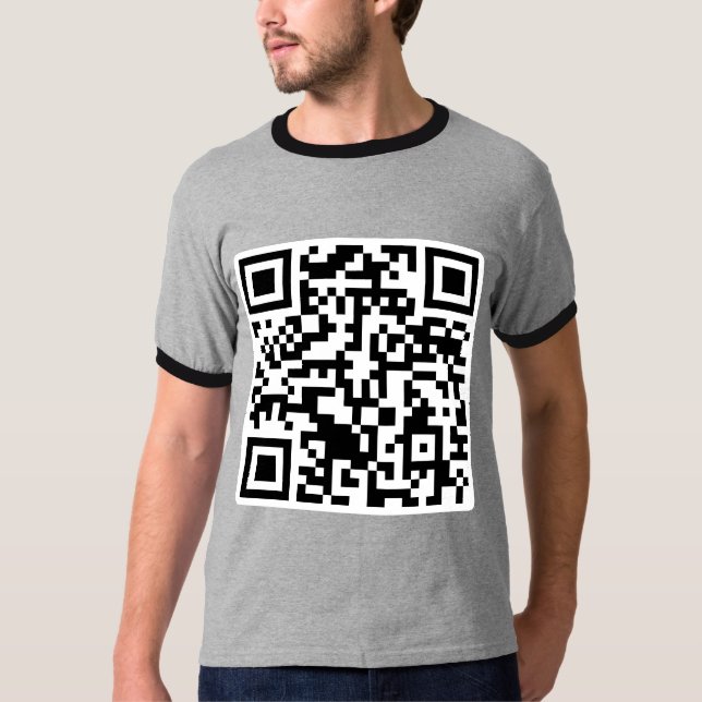 T-shirt Code Rickrolled du petit pain QR de Rick (Devant)