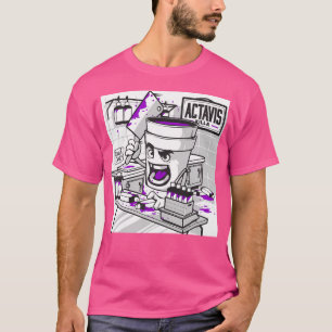 T-shirt Codeine Double Coupe Lean Purple Boire Sizzurp Rap