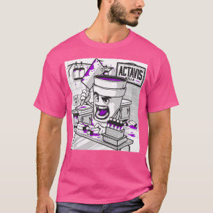 T-shirt Codeine Double Coupe Lean Purple Boire Sizzurp Rap