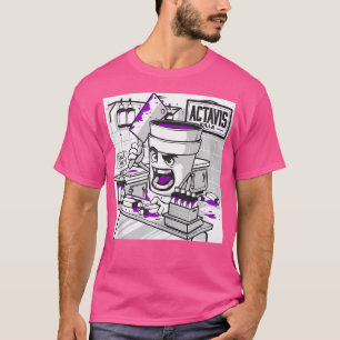 T-shirt Codeine Double Coupe Lean Purple Boire Sizzurp Rap